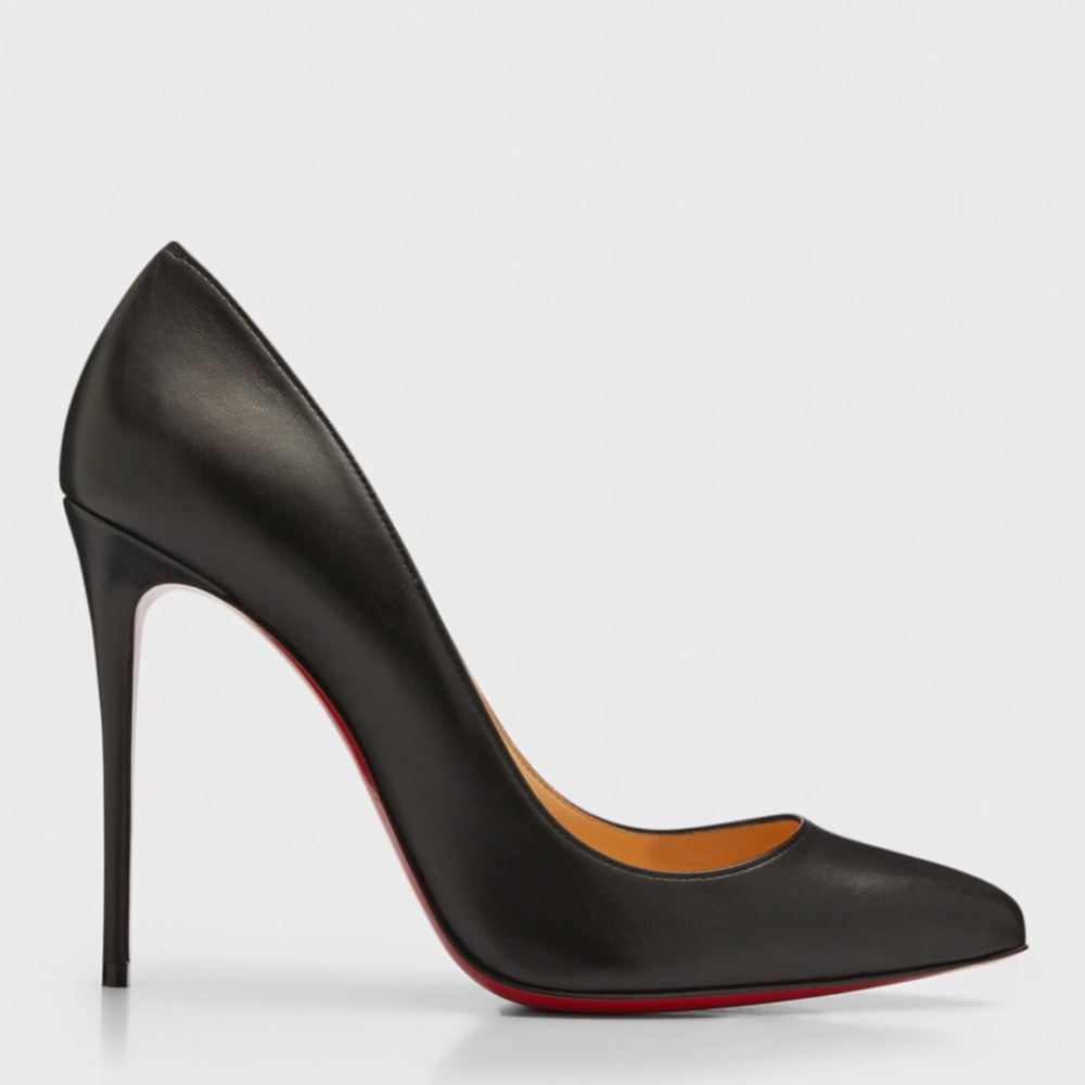 New Christian Louboutin Pigalle Follies Leather 100mm Red Sole Pumps Size 38EU